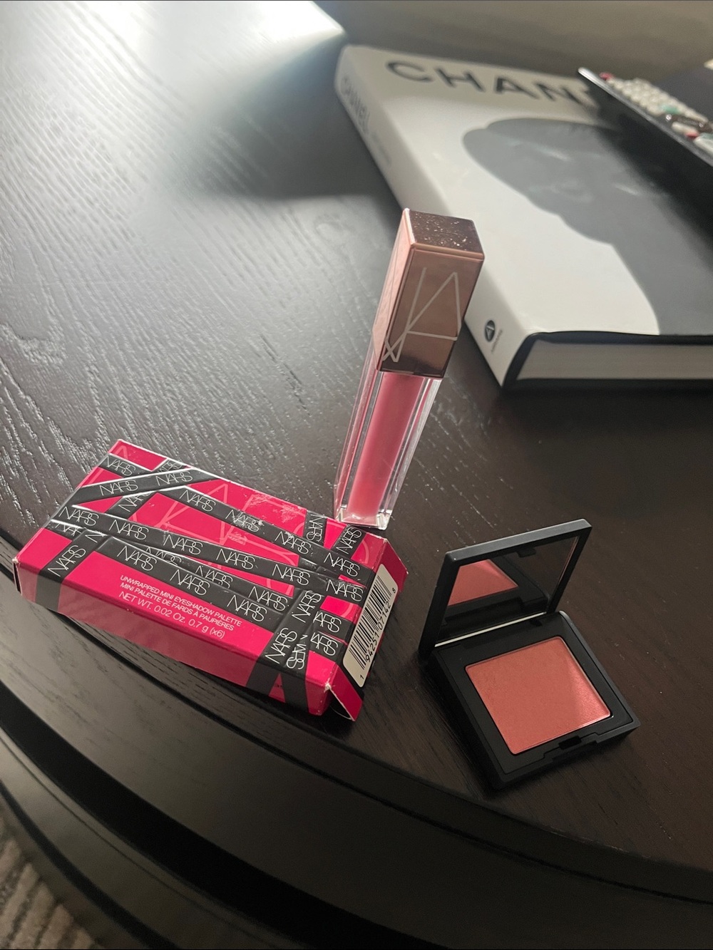 NARS unwrapped mini eyeshadow palette, mini blush & Lip Tint-Orgasm